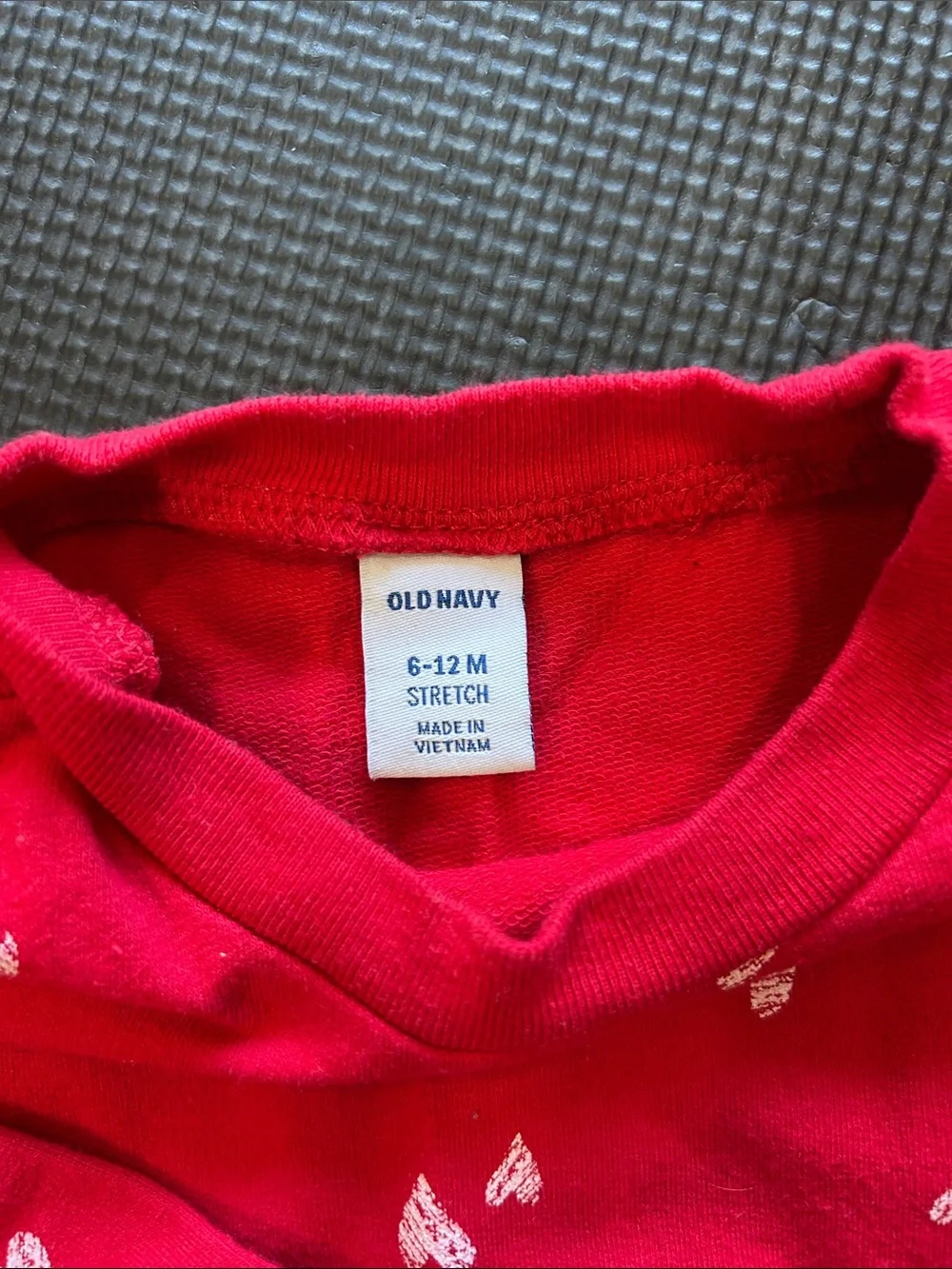 Old Navy Red Long Sleeve Tunic with White Heart Print